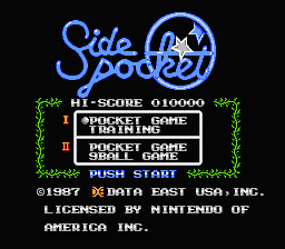 Side Pocket title screenshot
